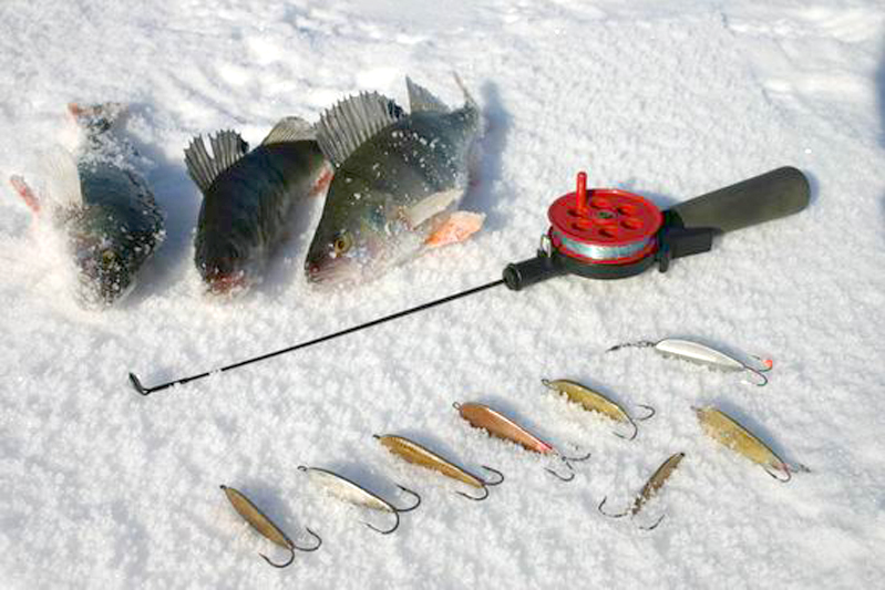 блеснение удочки для зимней рыбалки